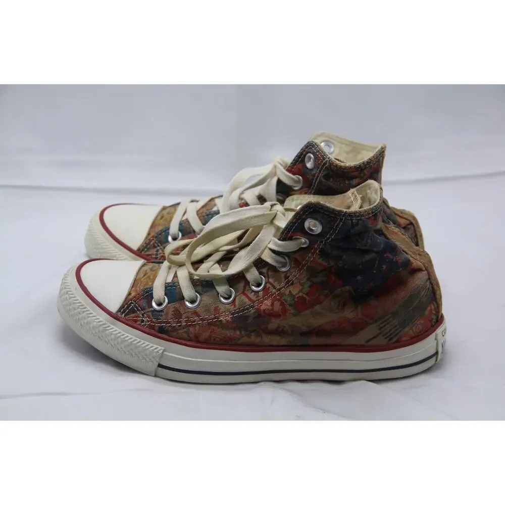 Converse Chuck Taylor All Star Hi Top Shoes Womens 8 Multi Natural Foral 544836C